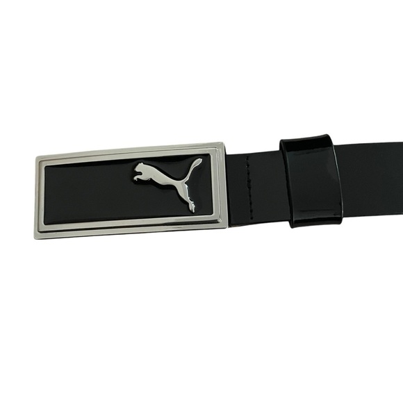 Puma Black and Brown Leather Belt with Silver Buckle - Picture 4 of 4